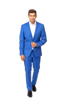 Oblek jednobarevný na jeden knoflík světle modrý Barva: světle modrý, Velikost: 50