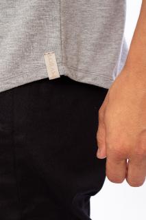 Pánské tričko KIMONO světle šedé Barva: světle šedé, Velikost: L, Prodloužení délky: délka v těle +10 cm