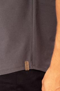 Pánské tričko KIMONO tmavě šedé Barva: tmavě šedé, Velikost: Nadměrná velikost +XXL, Prodloužení délky: délka v těle +10 cm