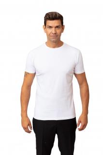 Pánské tričko NOBILIS s kulatým výstřihem bílé Barva: bílé, Velikost: L, Prodloužení délky: NE