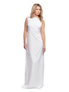 Svatební šaty s volánem Barva: bílé, Velikost: 36