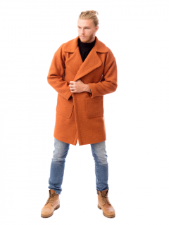Zimní UNISEX kabát PETROSELINUM Barva: oranžová, Velikost: Oversize