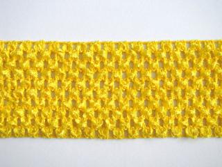 Síťovaná pruženka - Žlutá (šíře 7 cm) - zbytek 50 cm