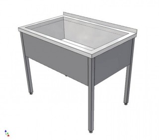 Nerezový dřez svařovaný 700x700x850  (nerez pro potravinářské účely) - mycí stůl