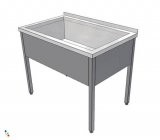 Nerezový dřez svařovaný - vana 1200x700x900 (nerez pro potravinářské účely) - mycí stůl