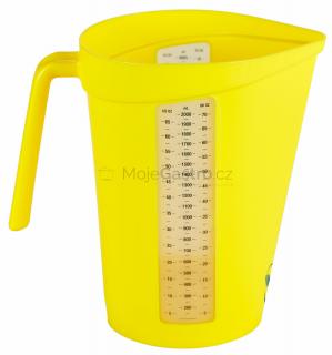 Odměrka 2 l průhledná stupnice žlutá 60006