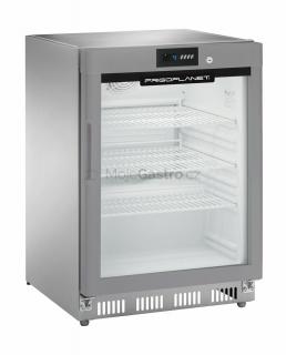 Skříň chladící AKD 200RG SS 140 L nerez/sklo