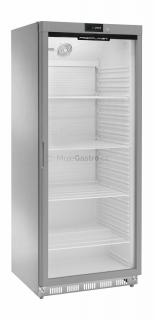 Skříň chladící AKD 600RG SS 580 L nerez/sklo