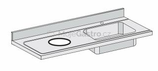 Stůl k myčce 1500x700 L + D+O