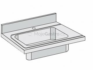 Stůl k myčce 700x700 L + dřez