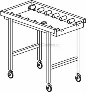 Stůl válečkový pojízdný s vanou 1100 x 650 x 850 mm