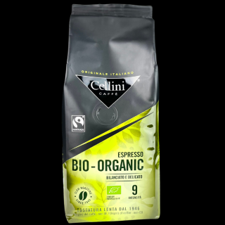 Cellini Bio Fairtrade Espresso 100% Arabica zrnková káva 250g