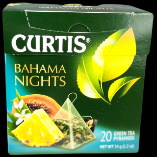 Curtis zelený čaj Bahama Nights pyramidy 20ks