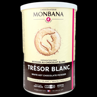 Monbana Trésor bílá horká čokoláda 500g