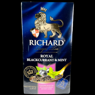 Richard černý čaj Royal Černý rybíz a Máta 25ks