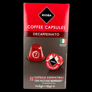 Rioba kapsle pro Nespresso® Espresso Decaffeinato 11ks