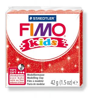Modelovací hmota červená se třpytkami FIMO Kids 8030-212 42 g