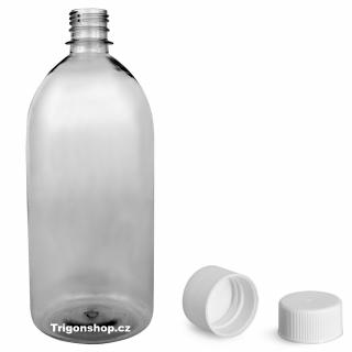 Plastová láhev čirá s bílým víčkem Tera 1 L