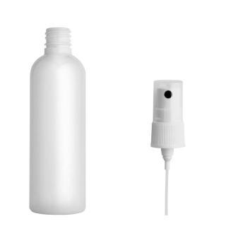 Plastová lahvička bílá s BÍLÝM kosmetickým rozprašovačem Via 100 ml
