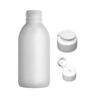 Plastová lahvička bílá s bílým dávkovacím víčkem Tera 150 ml