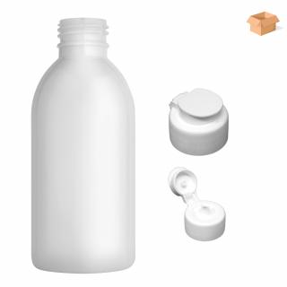 Plastová lahvička bílá s bílým dávkovacím víčkem Tera 200 ml - 220 ks