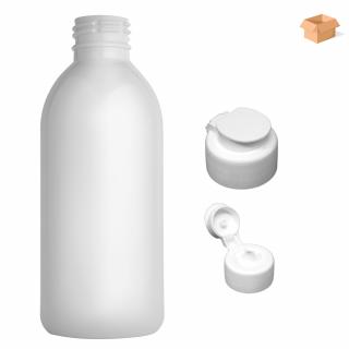 Plastová lahvička bílá s bílým dávkovacím víčkem Tera 250 ml - 180 ks