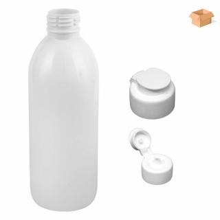 Plastová lahvička bílá s bílým dávkovacím víčkem Tera 300 ml - 160 ks
