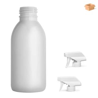 Plastová lahvička bílá s bílým pistolovým rozprašovačem Tera 150 ml - 260 ks