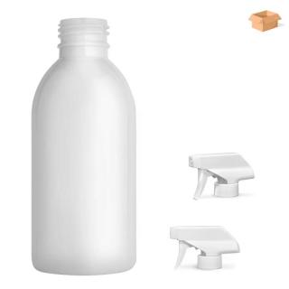 Plastová lahvička bílá s bílým pistolovým rozprašovačem Tera 200 ml - 220 ks