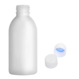 Plastová lahvička bílá s bílým uzávěrem Tera 200 ml