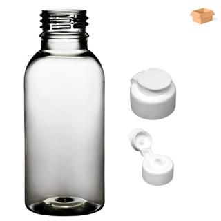 Plastová lahvička čira s bílým dávkovacím víčkem Tera 100 ml - 400 ks