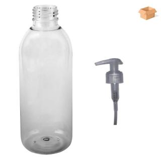 Plastová lahvička čirá s transparentní pumpičkou Tera 300 ml - 160 ks
