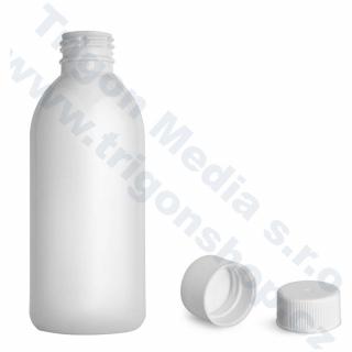 Plastová lahvička, lékovka bílá s bílým uzávěrem Tera 250 ml