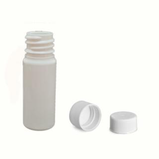 Plastová lahvička, lékovka bílá s bílým uzávěrem Via 10 ml