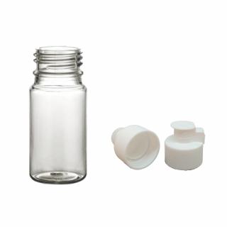 Plastová lahvička, lékovka čira s bílým dávkovacím víčkem Tera 35 ml