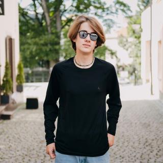 Unisex funkční tričko Vagus Streif Merino - Černé Velikost: L