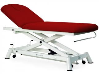 Elektrické lehátko Mobercas CE-0120-R  od 190*62 cm | od 78 kg | 17 barev + Dárek: Židle Barva čalounění: 20 - červená RED #2075, Šířka lehátka: 62 cm