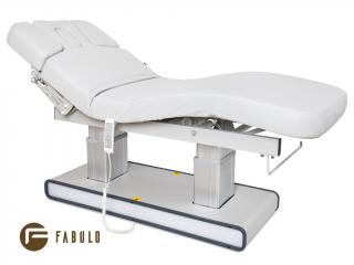 Elektrické wellness lehátko s vyhříváním a LED osvětlením Fabulo Stellar  198,5*74 cm | 110 kg | světle šedá