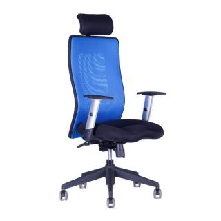 Ergonomická kancelářská židle OfficePro Calypso Grand  5 barev Barva: modrá, Opěrka hlavy: s opěrkou
