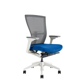 Ergonomická kancelářská židle OfficePro Merens White  3 barvy Barva: modrá, Opěrka hlavy: bez opěrky