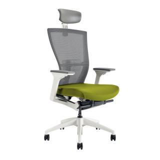 Ergonomická kancelářská židle OfficePro Merens White  3 barvy Barva: zelená, Opěrka hlavy: s opěrkou **