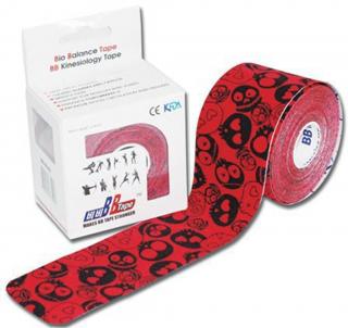 Kineziologické tejpy BB Tape Design - Lebky Barva: červená