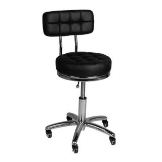 Kosmetická židle s opěradlem BeautyOne LUX Barva: černá