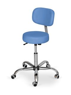 Kosmetická židle s opěradlem HABYS® Stella Pro  6 barev Barva: modrá (#23) - Vinyl Flex