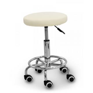 Kosmetická židle Tandem COS  bílá / krémová / černá Barva: krémová