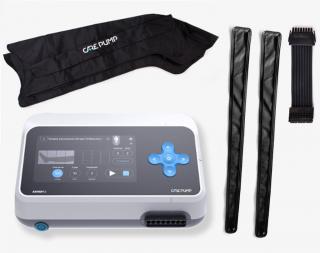 Lymfodrenážní přístroj CarePump Expert8 s návleky na nohy  + rozbočovací adaptér, + 2 ks rozšiřovací pás