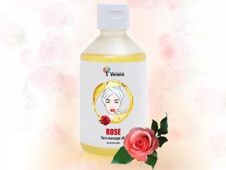 Masážní olej na obličej Verana Růže  250 ml