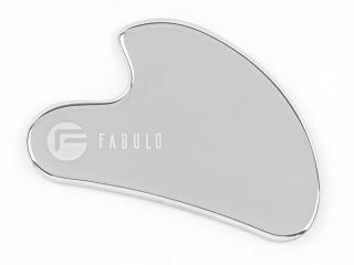 Masážní pomůčka Fabulo Gua Sha z nerezavějící oceli  0,4 x 5,5 x 8,5 cm