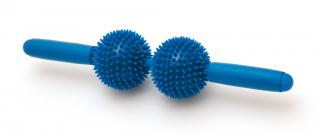 Masážní váleček s míčky SISSEL® Spiky Twin Roller  47 x 10 cm, 2 barvy Barva: modrá