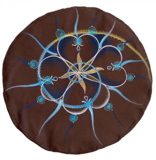 Meditační polštář LaMonka & Elbabett RŮST  + snímatelný povlak, 35 x 10 cm